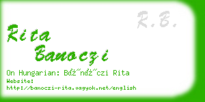 rita banoczi business card